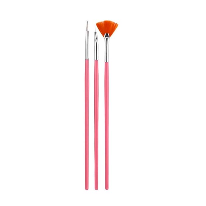 20pcs Nail Art Brushes Set, Nail Art Design Pen Painting Tools with Nail Extension Gel Brush, Nail Polish Brush, Builder Nail Gel Brush, Dotting needle,Adhesive drill pen (PinkFlower)