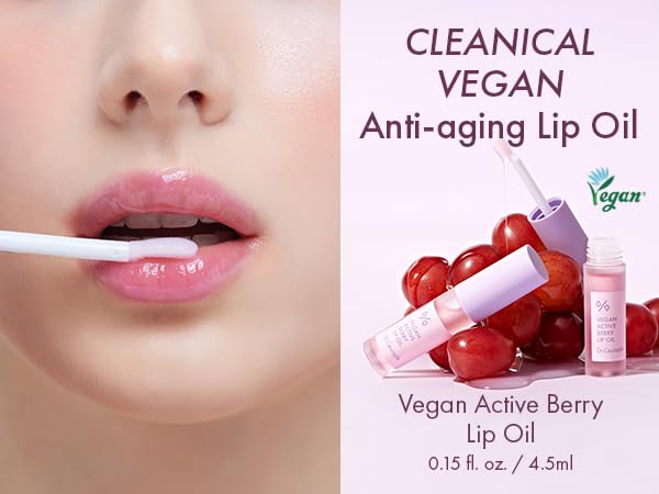 leegeehaam Dr.Ceuracle Vegan Active Berry Lip Oilă…ŁAnti-Aging, Moisturizing, Revitalizing and Glowingă…ŁKorean Tinted Lip Glossă…ŁResveratrol from French Grape for Dry Lips, 0.15 Fl Oz