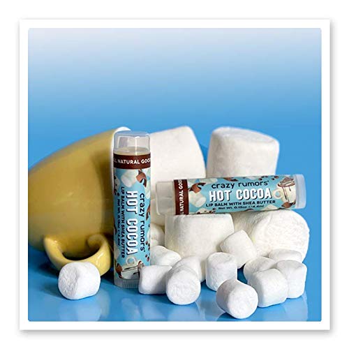 Crazy Rumors Hot Cocoa Lip Balm. 100% Natural, Vegan, Plant-Based, Made in USA (1-Pack)