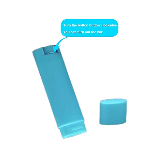5ml 100Pcs Empty Oval Deodorant Lip balm Tubes Containers Twist-up Refillable Containers for Lipstick,Chapstick,Homemade Lip balm,DIY Deodorants(Sky Blue)