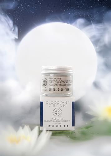 Little Seed Farm All Natural Deodorant Cream, Aluminum Free Deodorant for Women or Men - Blue Lotus, Net Wt. 2.4oz | 68g