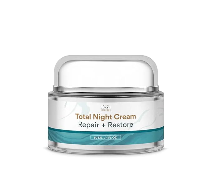 SUN COAST SCIENCES - Total Night Cream, Night Face Cream for All Skin Types, by Dr. Mark Rosenberg - 1 fl oz