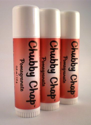 Three (3x) Large Jumbo Chapstick Natural Chapstick - 1/2 Ounce Lip Balm (Pomegranate)