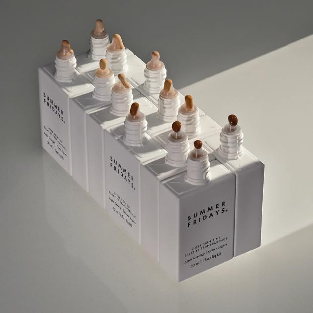 Summer Fridays Sheer Skin Tint - Skin Tint with Hyaluronic Acid - Helps Diminish Uneven Skin Tone - Sheer to Light Coverage - Shade 3 - Light with Golden Undertones (1 Fl Oz)