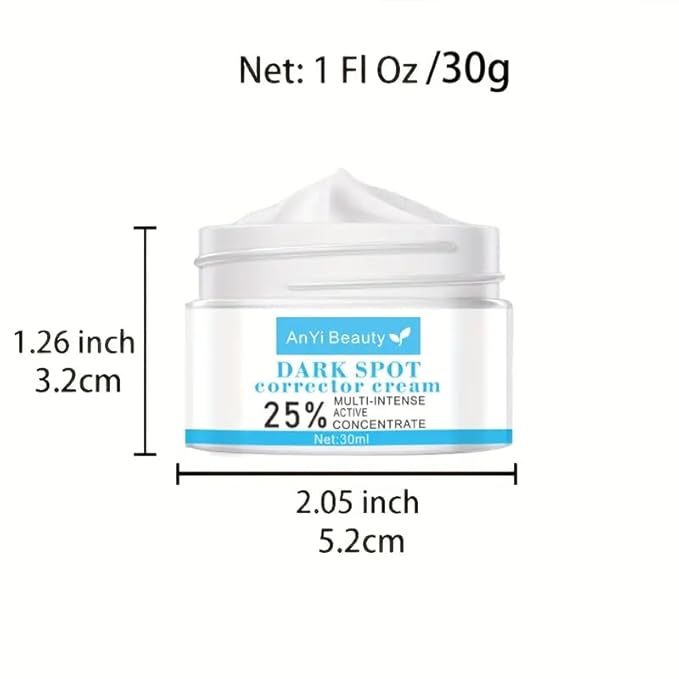 Cream for Correcting Dark Spots: Face, Body, and Sensitive Areas, Promoting Youthful Skin for Both Women and Men (1oz)