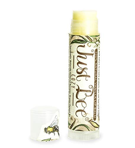 100% Natural Beeswax Lip Balm with Organic Oils (Cozy Vanilla, 4 pack)