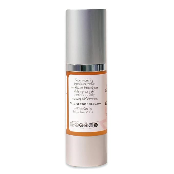 Glimmer Goddess Organic Eye Serum for Wrinkles and Fine Lines, 1 oz