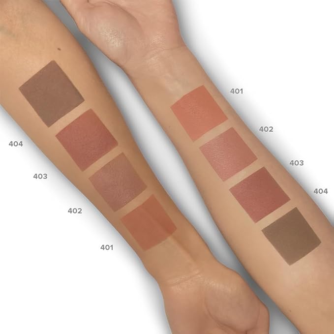 Lamel Coral Blush Cheek Color Mini - Blendable Natural Blush Powder - Enhances & Defines Shapes & Features - Shading & Contouring Powder Blush - 4 Universal Shades - № 403 (Coral) - 3.8g / 0.13 oz