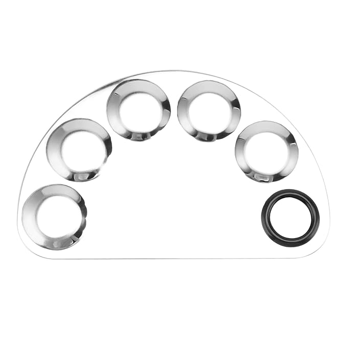 4 Pack Metal Makeup Palette, Makeup Mixing Palette with Spatula Makeup Palette Mixer Tray for Color Mixing and Makeup, Silver(2 Sizes)