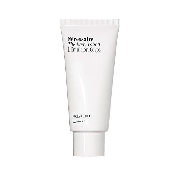 Nécessaire The Body Lotion – Fragrance-Free Hydrating Body Moisturizer with 5 Peptides, Niacinamide, Vitamins C/E, Omega-6/9 – Lightweight, Non-Greasy Lotion for Sensitive Skin – 6.8 oz