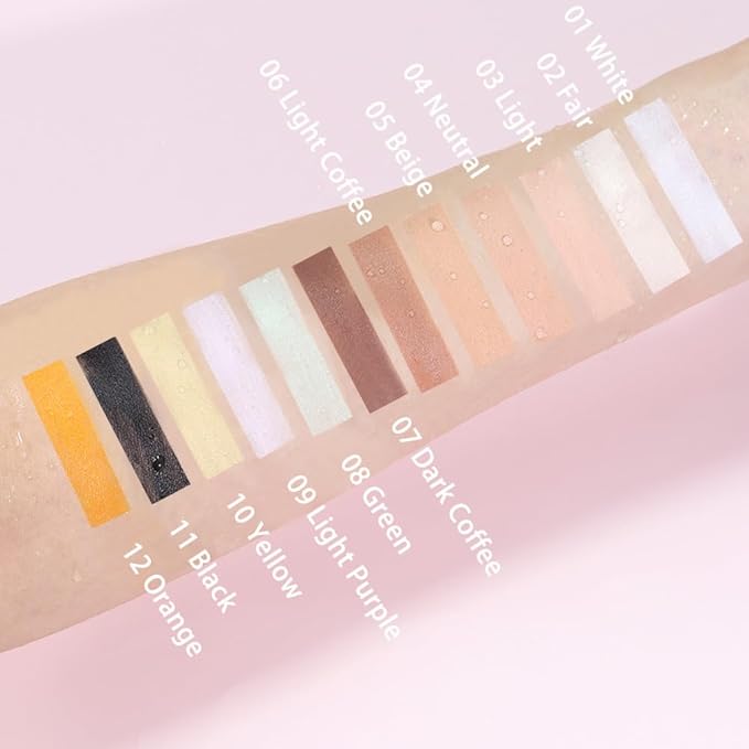 Kaely Color Correcting Concealer,Cream Pot Concealer Full Coverage,under Eye Concealer Palette for Conceals Dark Circles,Waterproof Foundation Face Makeup,12 Orange
