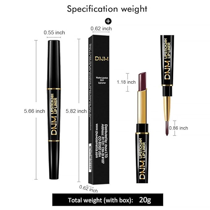 Kaely 2-in-1 Chestnut Antique Rose Lip Liner & Lipstick Set Kit for Women, Matte Lips Kit with Lip Liner Lip Stains Long Lasting Waterproof 24 Hour Lipstick and Lip Liners Combo Lipliners Pencil 04