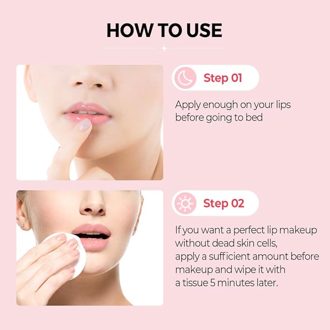 Klavuu Nourishing Care Lip Sleeping Pack (Vanila & Berry) - Overnight Exfoliating & Nourishing Lip Treatment Balm for Dry Lips - Natural Moisturizing Lip Oil - Lip Balm to Repair & Protect Lips