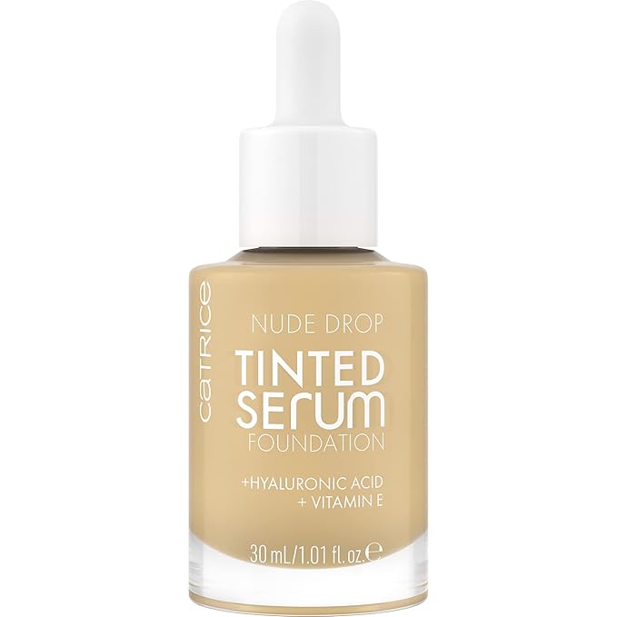 Catrice | Nude Drop Tinted Serum Foundation | Lightweight, Hydrating, Buildable Coverage | Enriched with Hyaluronic Acid & Vitamin E | Vegan & Cruelty Free (020W)
