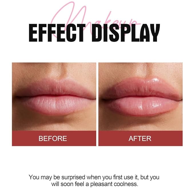 Natural Spicy Lip Plumping Booster Lip Plumping Oil,Lip Plumper Gloss, Ultra-Hydrating & Nourishing Plump and Pout Lip Plumper, Glossy Finish Fuller Lip Plumping Lip Gloss for Women Girls(02#)