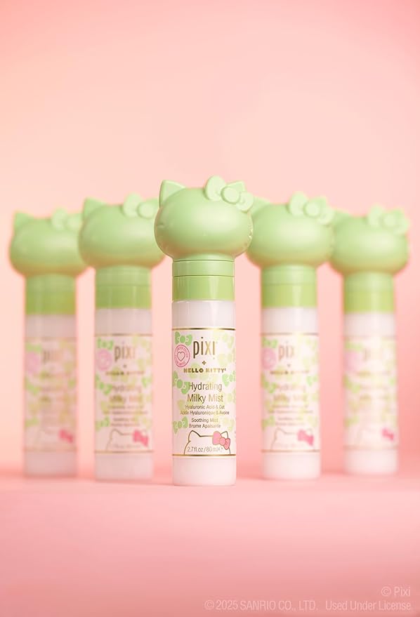 Pixi Beauty + Hello Kitty Milky Mist 2.70 Fl Oz | Hydrating Moisturizer for Dry Skin | Infused with Hyaluronic Acid