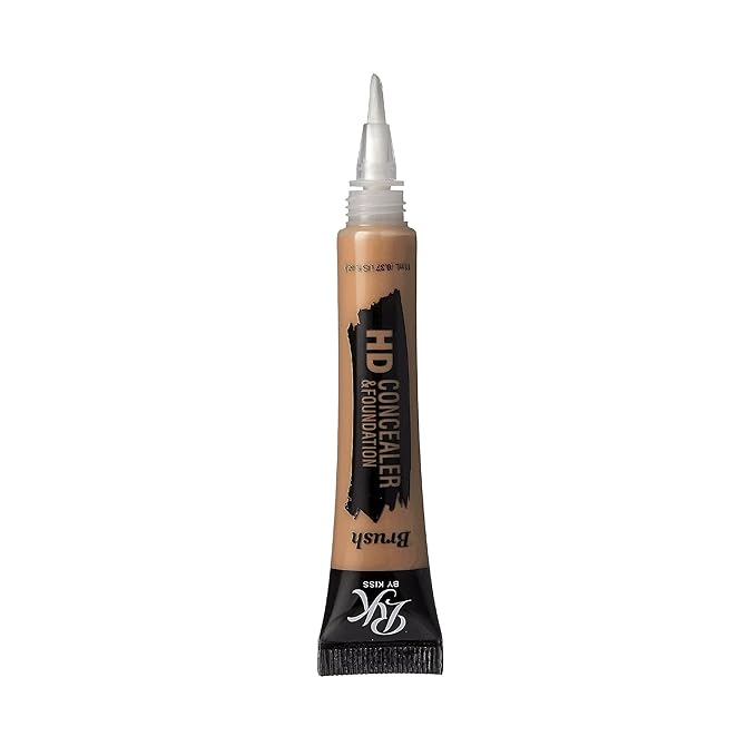 Ruby Kisses HD Concealer & Foundation Brush Flawless Full Coverage Face Makeup Lightweight Highlighter Long Lasting Under Eye Conceals Contour Corrector 3 Pack (Fawn)