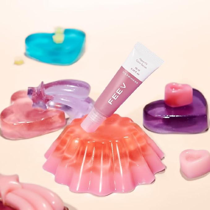 FEEV Hyper-Fit Color Serum Liquid Blush(10ml) | Dewy Cheek Blush Makeup | 50% of Hydrating Essence | Vegan | K-beauty (Happiness, 10ml)