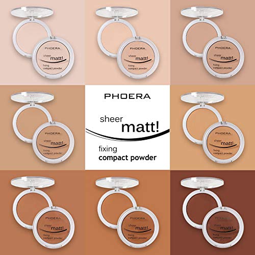 2 Pack Matte Face Powder, Control Oil Brighten Skin Color Cover Blemish Makeup Face Setting Setting Powder Foundation。205# Golden Beig