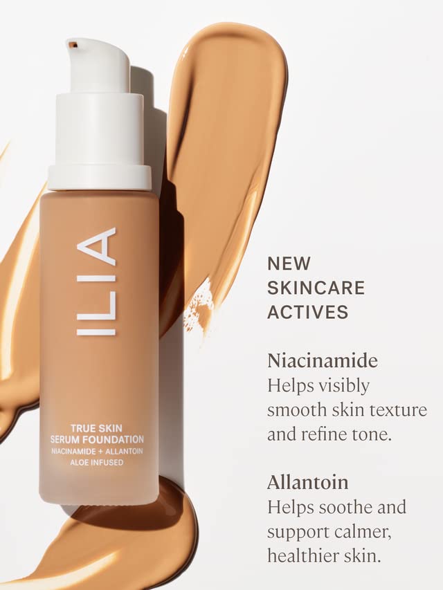 ILIA - True Skin Serum Foundation | Non-comedogenic, Cruelty-Free, Vegan, Weightless Feel, Buildable Coverage, Safe For Sensitive Skin (Formentera SF1)