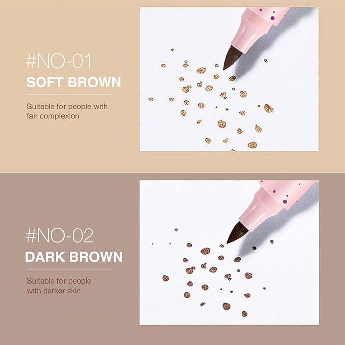 Freckle Pen Faux Freckle Pen Colour Pop Freckle Pen Supernaturally Realistic Freckles Makeup Brush Fantastic Freckles Pen Long-lasting Waterproof Soft-point Absorbent Pen For a Natural and Easy Makeup Look (soft brown)
