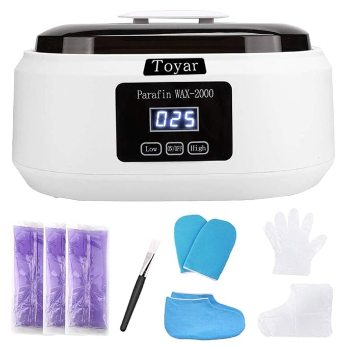 Paraffin Wax Machine for Hand and Feet,Touchscreen Paraffin Wax Warmer with 1.98lb Wax Moisturizing Paraffin Spa Wax Bath Kit, Large Capacity at Home for Smooth and Soft Skin(White)