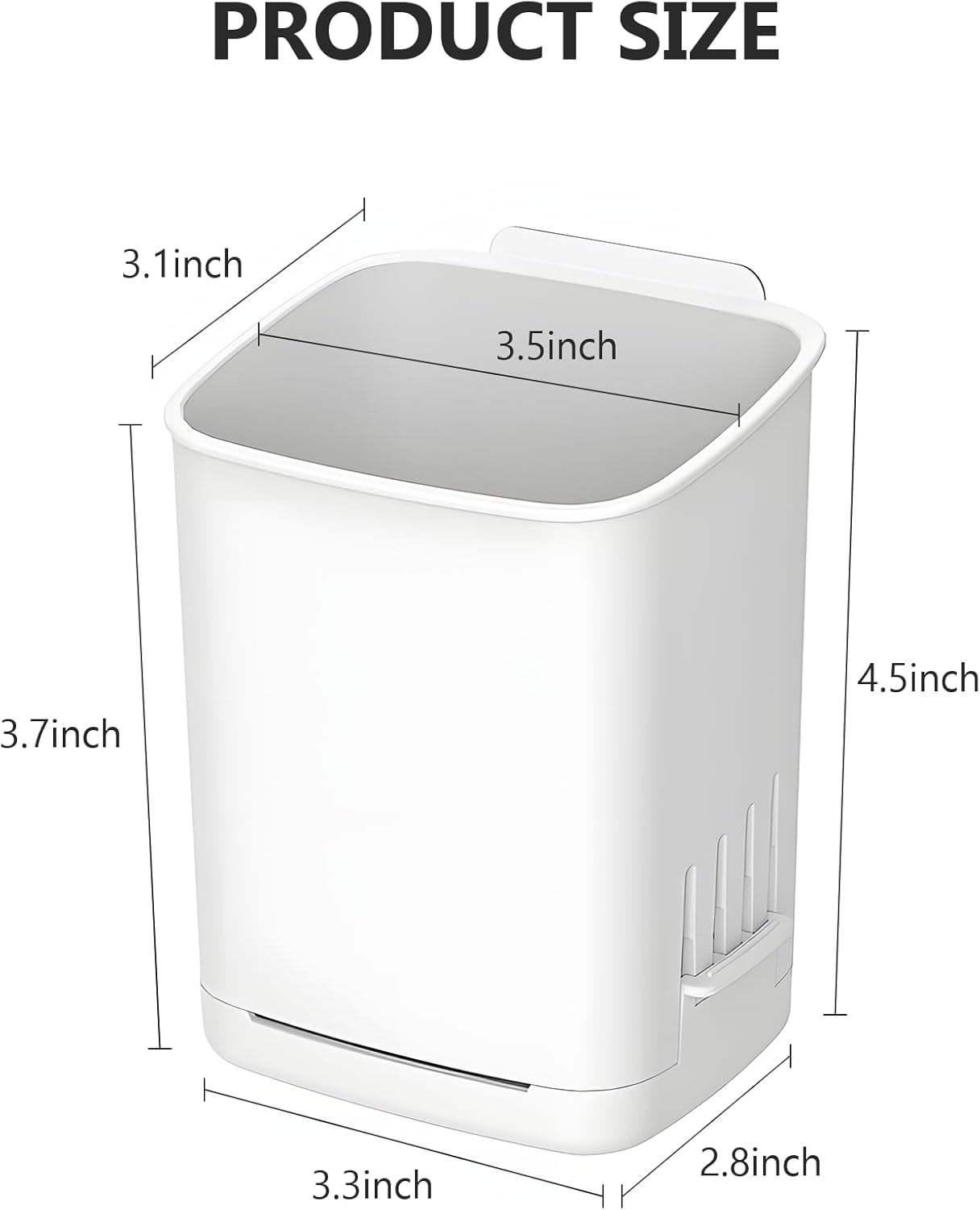 2 Packs Wall Mounted Toothbrush Holders, Self Adhesive Bathroom Toothbrush Wall Holder for Electric Toothbrush, Toothpaste, Razor,Shower Item (White