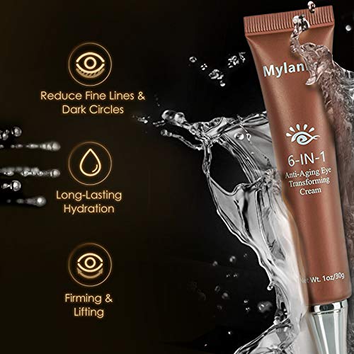 Anti Aging Eye Cream, Retinol Eye Cream Contains Niacinamide and Hyaluronic Acid, Reduces Wrinkles, Puffiness, Crows Feet and Dark Circles, 1 Oz