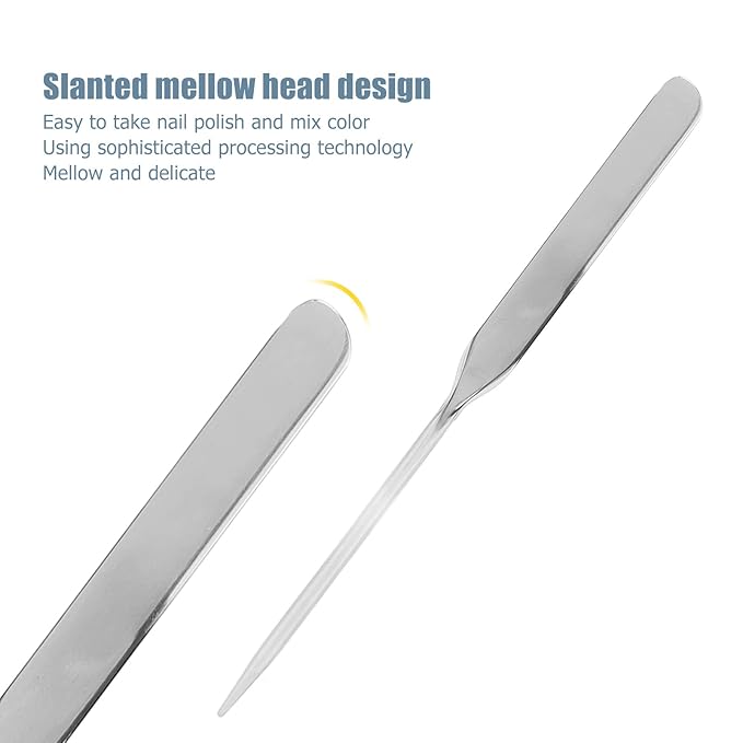 Stainless Steel Makeup Spatula, Liquid Foundation Spatula Stainless Steel Ergonomic Nail Art Stirring Tool Makeup Artist Makeup Tool