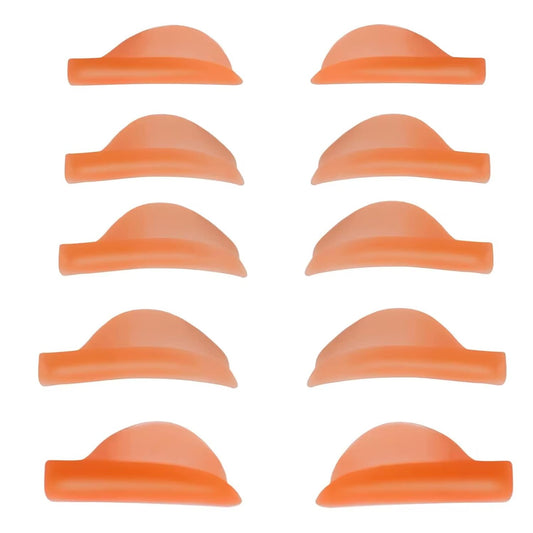 Eyelash Perm Pads Lash Lift Rods Eyelash Perm Silicone Pads 5 Sizes Reusable Soft Lash Lift Pads Shield for Different Length Eyelashes Perfect Lifting (Orange)
