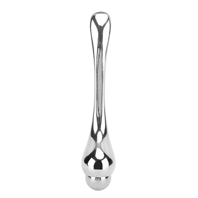 Eye Cream Massage Stick Magnetic Double Head Eye Cream Applicator for Facial Skin Care Silver