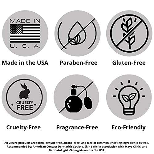 Cleure Hypoallergenic Exfoliating Facial Scrub, Free of Fragrance, Gluten, Paraben, Salicylate and Non-Comedogenic, Unscented, 4 oz