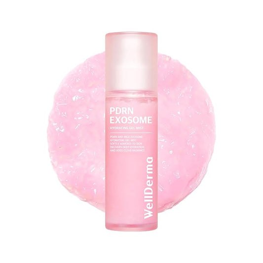 WELLDERMA PDRN Exosome Gel Mist, 100ml / 3.38 fl.oz – Hydrating & Soothing Hydrogel Face Mist with Collagen, Peptides, Hyaluronic Acid, and Botanical Extracts for Daily Skincare