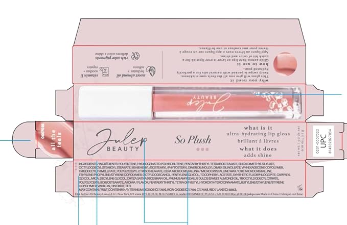 Julep So Plush Hydrating Lip Gloss – High-Shine, Non-Sticky Lip Color - Vitamin E for Soothing & Repair – Cruelty-Free, Moisturizing Gloss – All The Feels