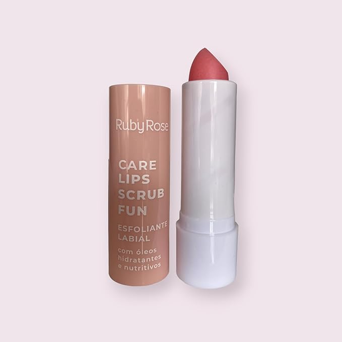 RUBY ROSE COSMETICS - EXFOLIANTE LABIAL CARE LIPS FUN STRAWBERRY LOVE, exfoliante labial en barra, tiene aceites hidratantes y nutritivos!!