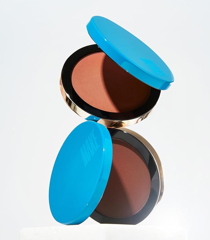 MAKE Beauty Skin Mimetic Microsuede Bronzer Powder - Matte Bronzing Powder Contour, Buildable Formula, Non Comedogenic, Long Lasting Color. Shade - Lunar for Fair to Light Skin