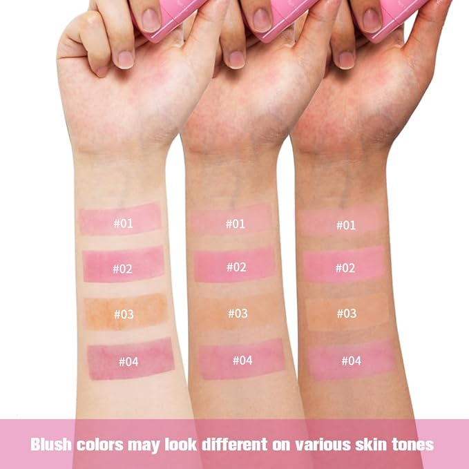 Multi-Use Cooling Water Jelly Blush/Lip Tint & Eye Shadow - Sheer Stain withBuildable Watercolor Finish - Long-Lasting Moisture - 1,000+ Swipes Per Stick - Jelly Texture for Lip & Cheek (Poppy Pink)
