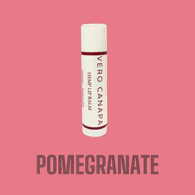 Pomegranate Organic Hemp Lip Balm with SPF - 3 Pack | Lip Moisturizer |Sunscreen Lip Balm | SPF Lip Balm | Lip Care | Lip Balm Hydrating | Lip Balm Bulk | Lip Balm SPF | Lip Care Products