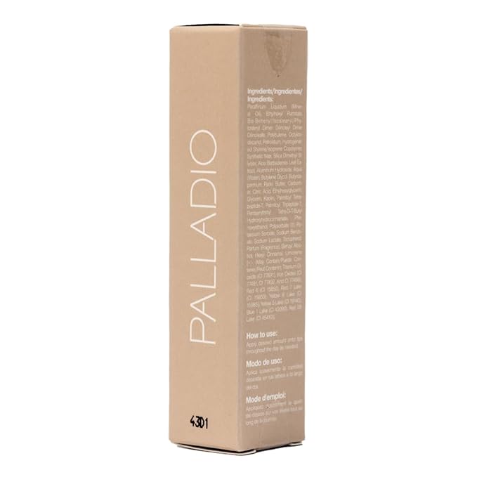 Palladio Butter Balm - Hydrating Lip Balm with Sheer Tint, Aloe, Peptides, Shea Butter, and Vegan Formulation for Instant Moisture, Shine, and Soothing Lip Care, French Vanilla