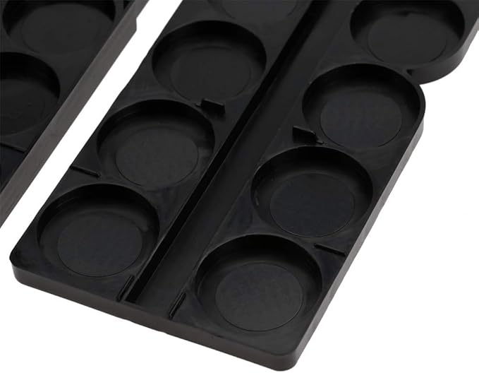 Nail Art Palette, 24 Grid Plastic Nail Art Paint Color Mixing Palette Plate Watercolor Pigment Color Mixing Case Manicure Drawing Tray(Black)