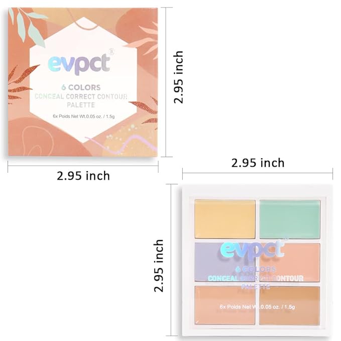 Concealer Cream Makeup Palette Color Corrector,Under Eye Brightener Concealer Dark Circle Concealer Palette,Waterproof Foundation Cream Based Makeup Palette Full Face Contour Kit for Beginners