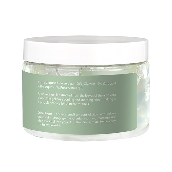 Aloe Vera Gel 12 oz | Unscented | For Face, Scalp & Hair | by Yogiโs Giftยฎ