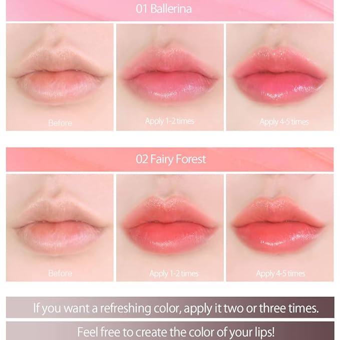 Sparkle Cute Changes Color Lip Balm #03 Swan Lake|Colored Lip Cream Lip Gloss, Glitter Lip Care Lip Pack Birthday Gift Glitter Gift Sequin Shiny Spangle Lipbalm crema de labios de color
