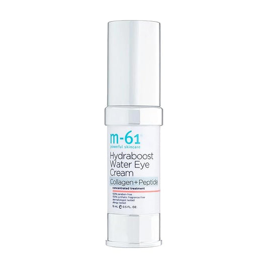 M-61 Hydraboost Collagen+Peptide Water Eye Cream - Age-defying vegan collagen and peptide water eye cream with vitamin B5 & baobab pulp extract.