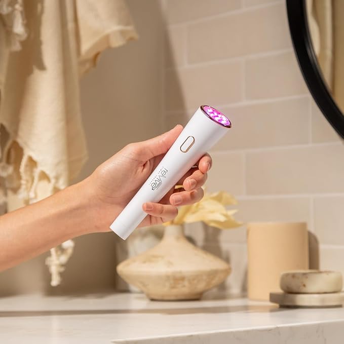 reVive Light Therapy Lux Collection GLO Acne Device for Face, Red & Blue Light Therapy LED Wand