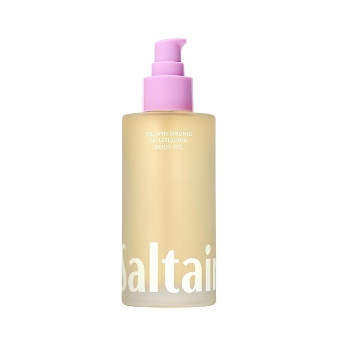 Saltair Body Oil. Luxurious Island Orchid After Shower and Bath Oil Moisturizer for Women. Botanical, Non-Greasy, and Well-Absorbing Lotion for Hydrating Dry Skin. 4oz Pump Bottle