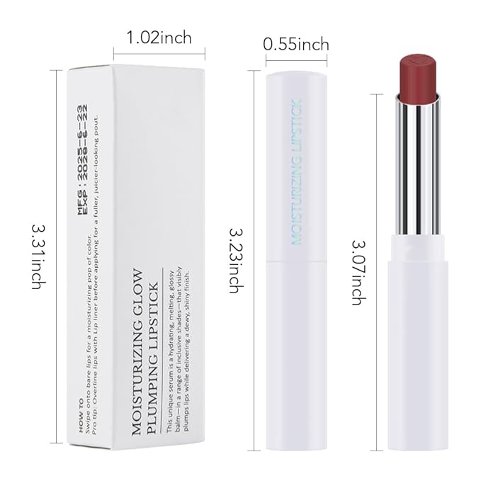 Ruby Brown Tinted Lip Balm, Hydrating Sheer Soft Matte Finish Lipstick for Women, Creamy Natural Color Lip Tint Balm Lightweight And Non-greasy Lip Glow Long Lasting Waterproof for Dry Lips 06#