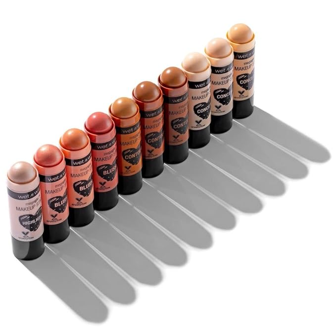 wet n wild MegaGlo Makeup Stick Bundle - When The Nude Strikes & Pink Floral Majority, Buildable Color, Versatile Use