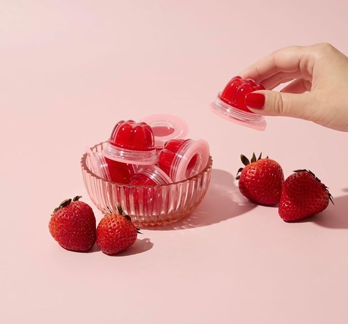 TONYMOLY Strawberry Jelly Lip Melt - Hydrating Lip Balm with Strawberry Extract, and Vitamin E - Moisturizing and Nourishing - 10g