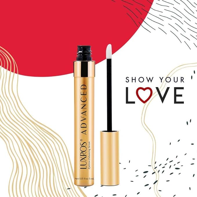 LUXROS Advanced Growth Serum for Full, Thick Eyebrows - USA Made, See Results in 4-8 Weeks (5 ml)